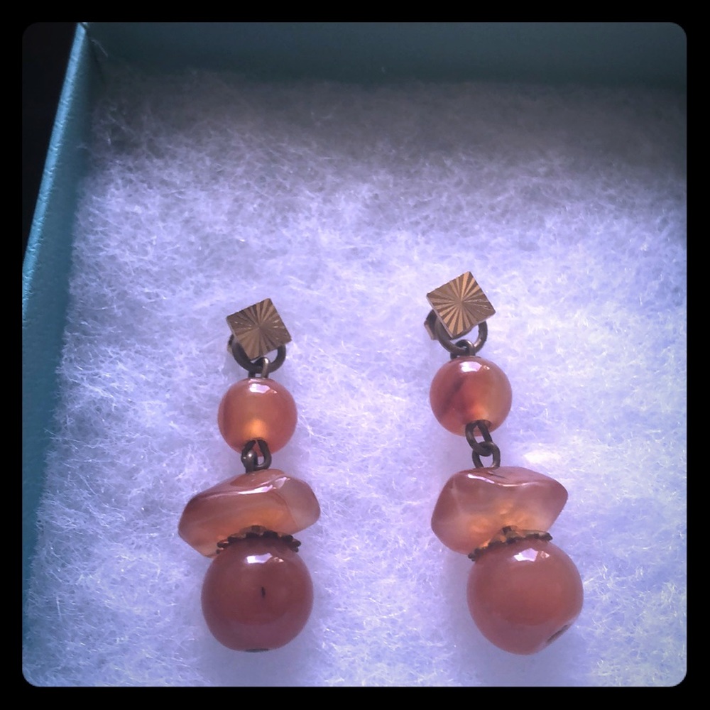 POLISHED STONE EARRINGS